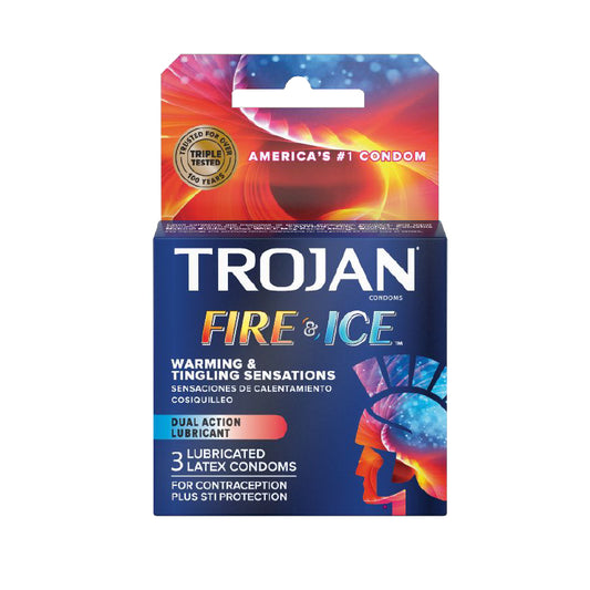 Trojan Fire & Ice Lubricated Latex Condoms