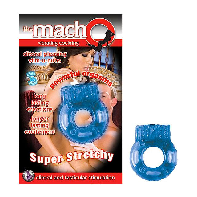 Macho Vibrating Cockring (Blue)