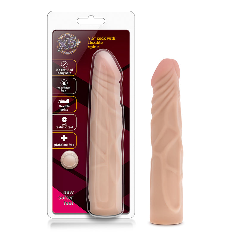 Blush X5 Plus Realistic 7.5 in. Posable Dildo Beige