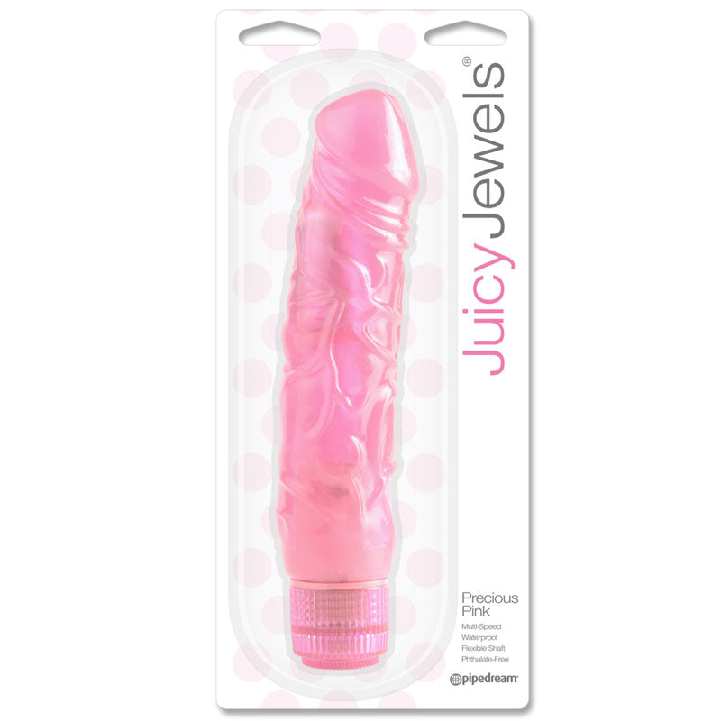 Pipedream Juicy Jewels Precious Pink Flexible Realistic Vibrator Pink