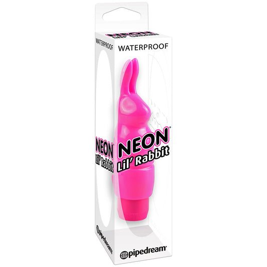 Pipedream Neon Lil' Rabbit Waterproof Vibrator Pink