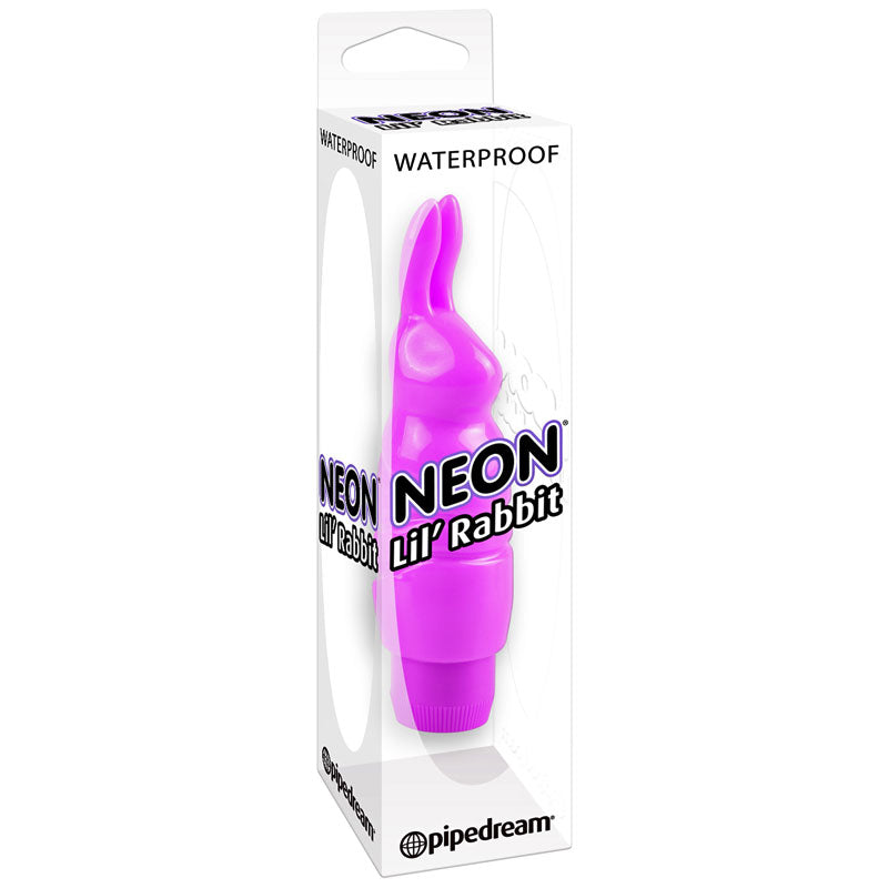 Pipedream Neon Lil' Rabbit Waterproof Vibrator Purple