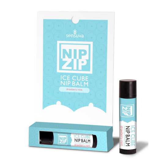 Sensuva Nip Zip Ice Cube Nip Balm Strawberry Mint