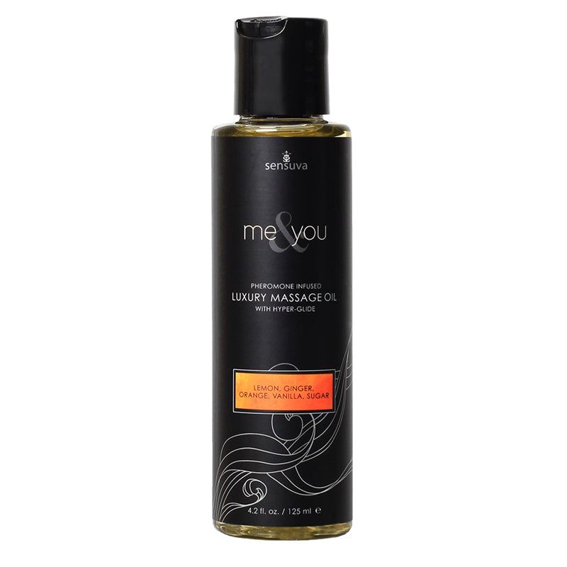 Sensuva Me & You Pheromone-Infused Luxury Massage Oil Sugar and Citrus 4.2 oz.