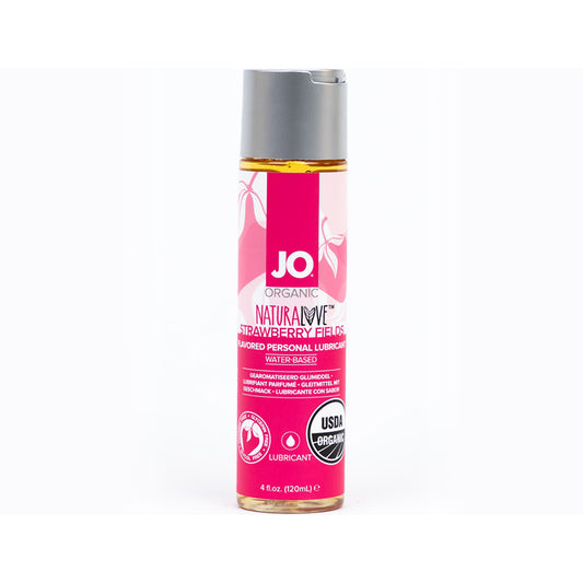 JO USDA Organic - Strawberry - Lubricant Natural Love 4 fl oz / 120 ml