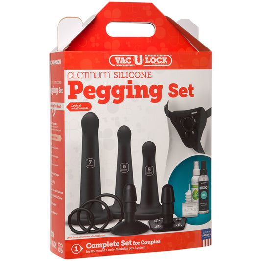 Vac-U-Lock Silicone Pegging Set Black