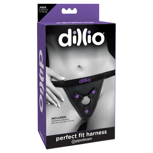 Pipedream Dillio Adjustable Perfect Fit Harness Black/Purple