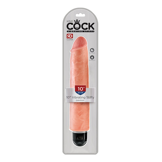 Pipedream King Cock 10 in. Vibrating Stiffy Realistic Dildo Beige