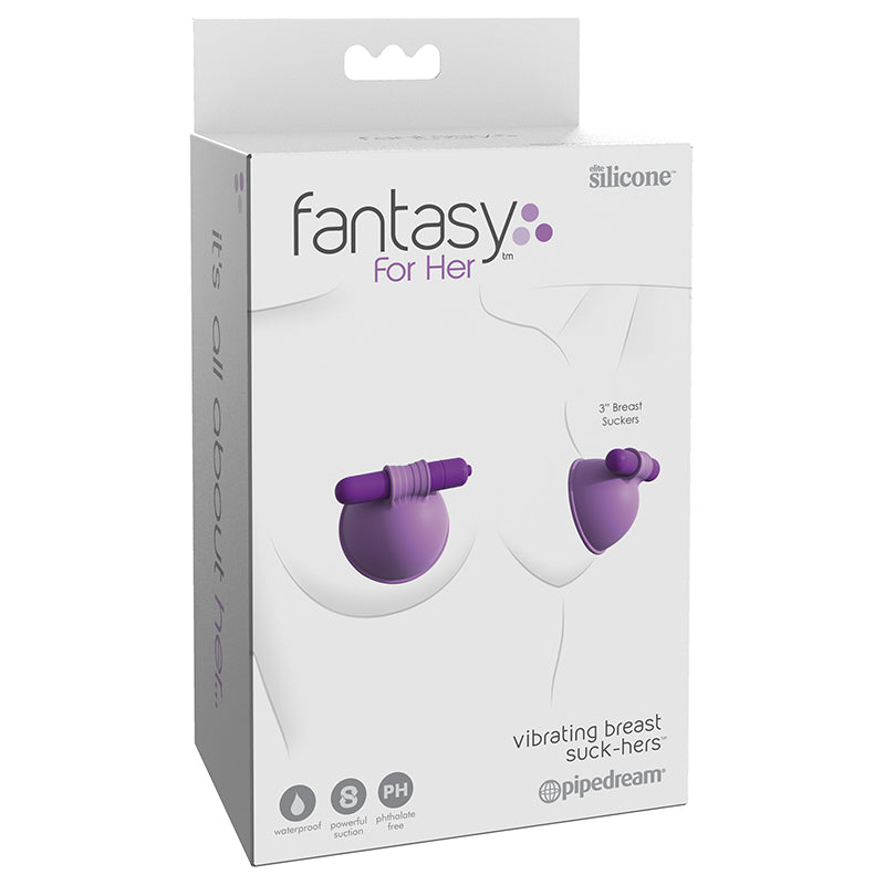 Pipedream Fantasy For Her Silicone Vibrating Breast Suck-Hers Purple