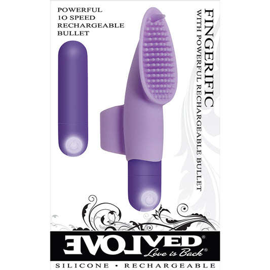 Evolved Fingerific Rechargeable Silicone Finger Vibrator Purple