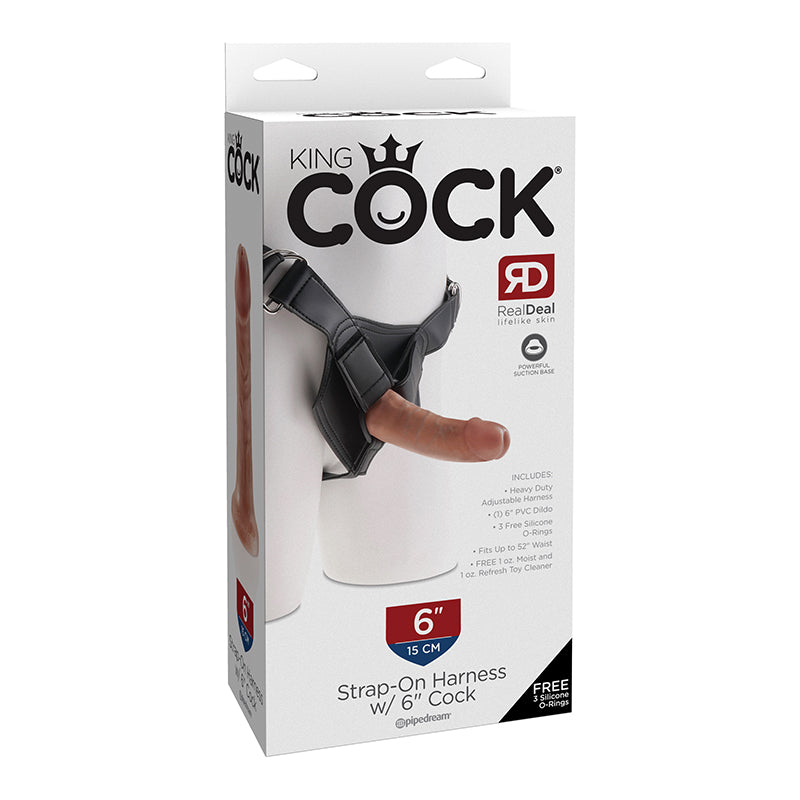 Pipedream King Cock Strap-on Harness With 6 in. Cock Tan