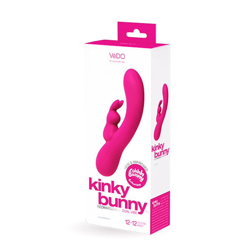 VeDO Kinky Bunny Rechargeable Rabbit Vibrator - Pretty In Pink