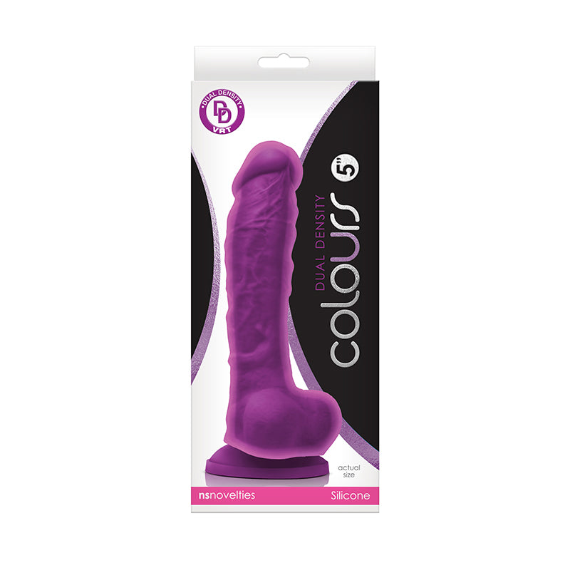 Colours Dual Density 5 in. Dildo Purple