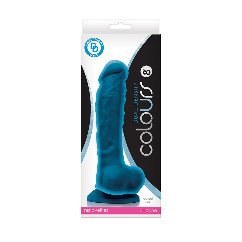 Colours Dual Density 8 in. Dildo Blue