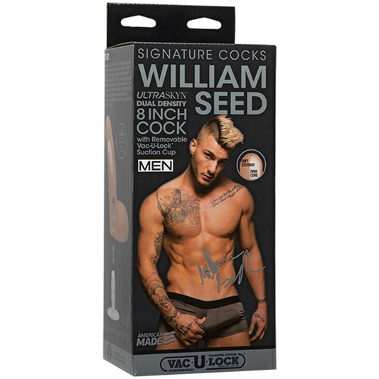 Signature Cocks - William Seed - 8in ULTRASKYN Cock w/Removable Vac-U-Lock Suction Cup Vanilla