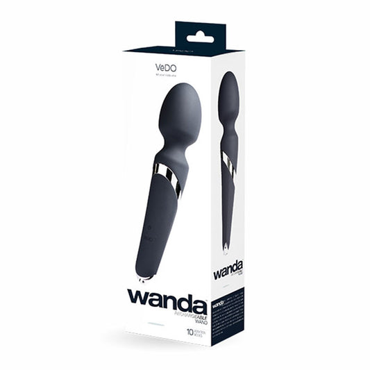 VeDO Wanda Rechargeable Wand Vibe - Just Black