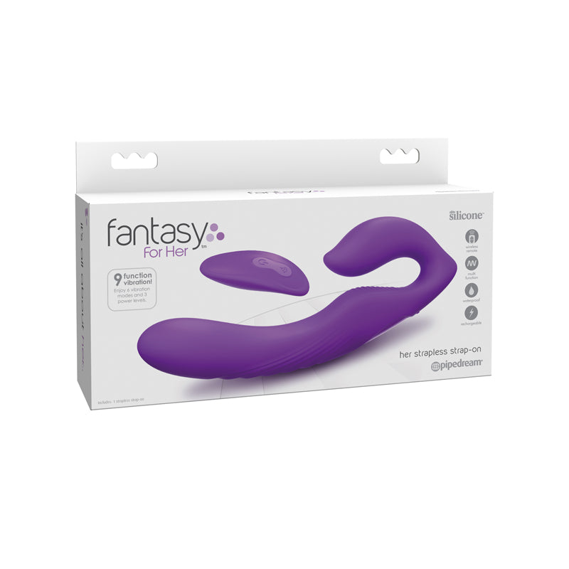 Pipedream Fantasy For Her Rechargeable Remote-Controlled Silicone Her Ultimate Strapless Strap-On Purple