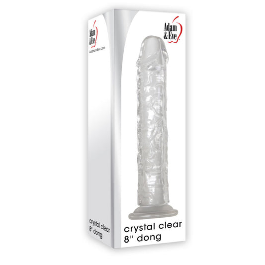 Adam & Eve Crystal Clear 8 in. Jelly Dildo Clear