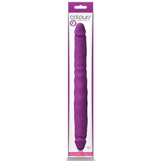 Colours Double Pleasure 12 in. Dual Ended Dildo Purple