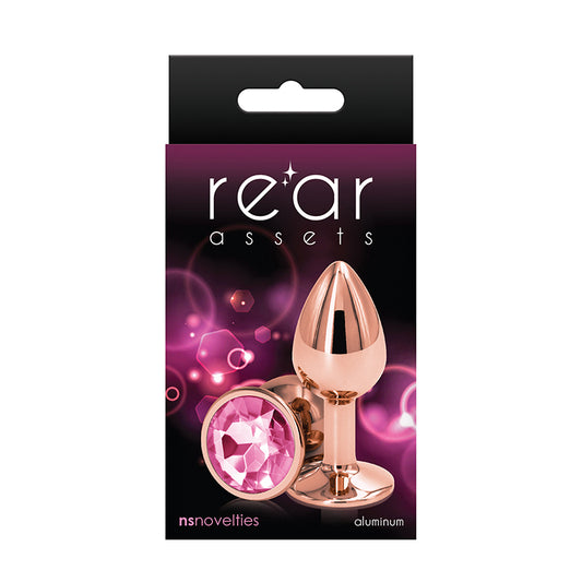 Rear Assets Rose Gold Anal Plug Small Pink