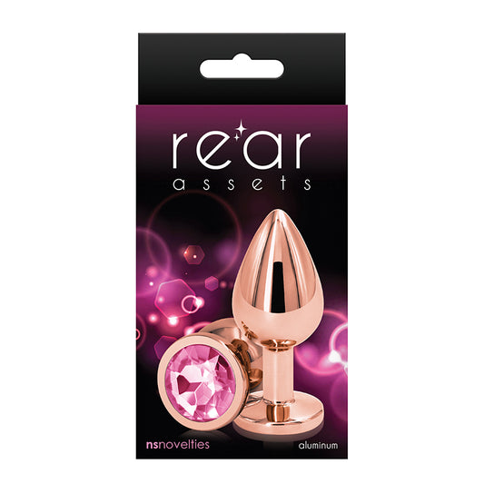 Rear Assets Rose Gold Anal Plug Medium Pink