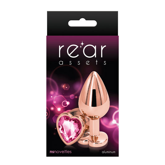 Rear Assets Rose Gold Heart Plug Medium Pink