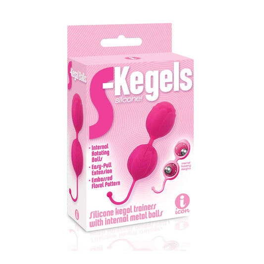 Bolas Kegel de silicona S-Kegel de 9 pulgadas, color rosa