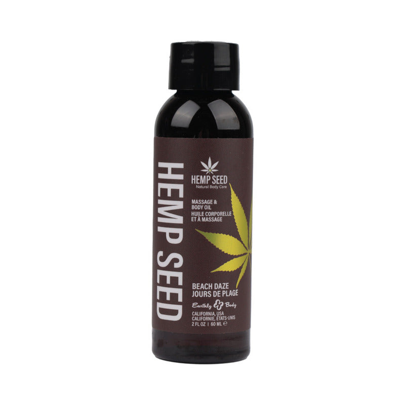 Earthly Body Hemp Massage Oil Beach Daze 2 oz.