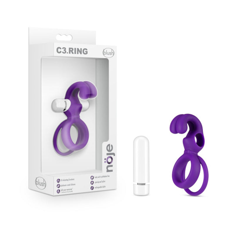 Blush Noje C3.Ring Rechargeable Vibrating Silicone Cockring Iris