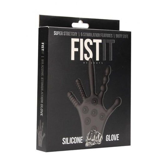 Shots Fist It Silicone Stimulation Glove Black