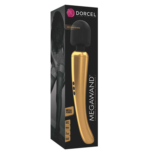 Vibrador recargable Dorcel MegaWand dorado/negro
