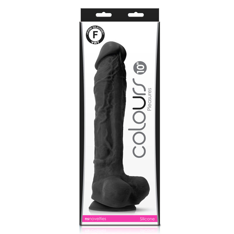 Colours Pleasures 10 in. Dildo Black