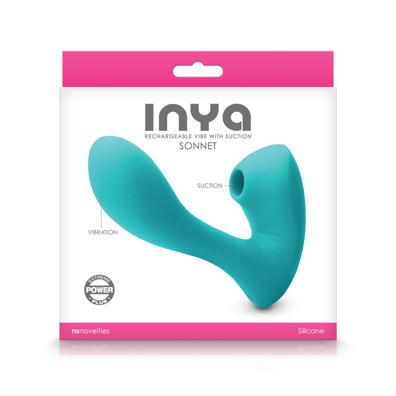 INYA Sonnet Rechargeable Vibe with Suction Teal