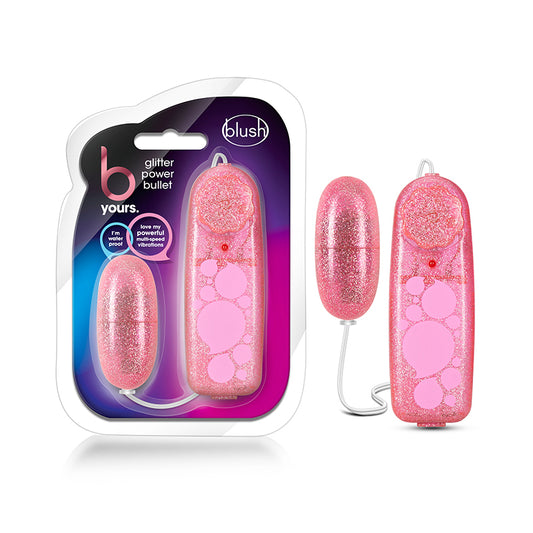 Blush B Yours Glitter Power Bullet Remote-Controlled Egg Vibrator Pink