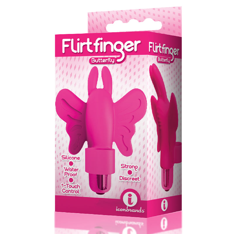 Vibrador de dedo mariposa The 9's Flirt Finger rosa