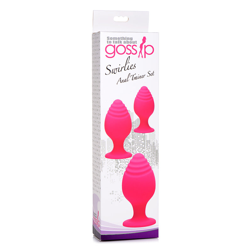 Curve Toys Gossip Swirlies 3-Piece Silicone Anal Training Set Magenta