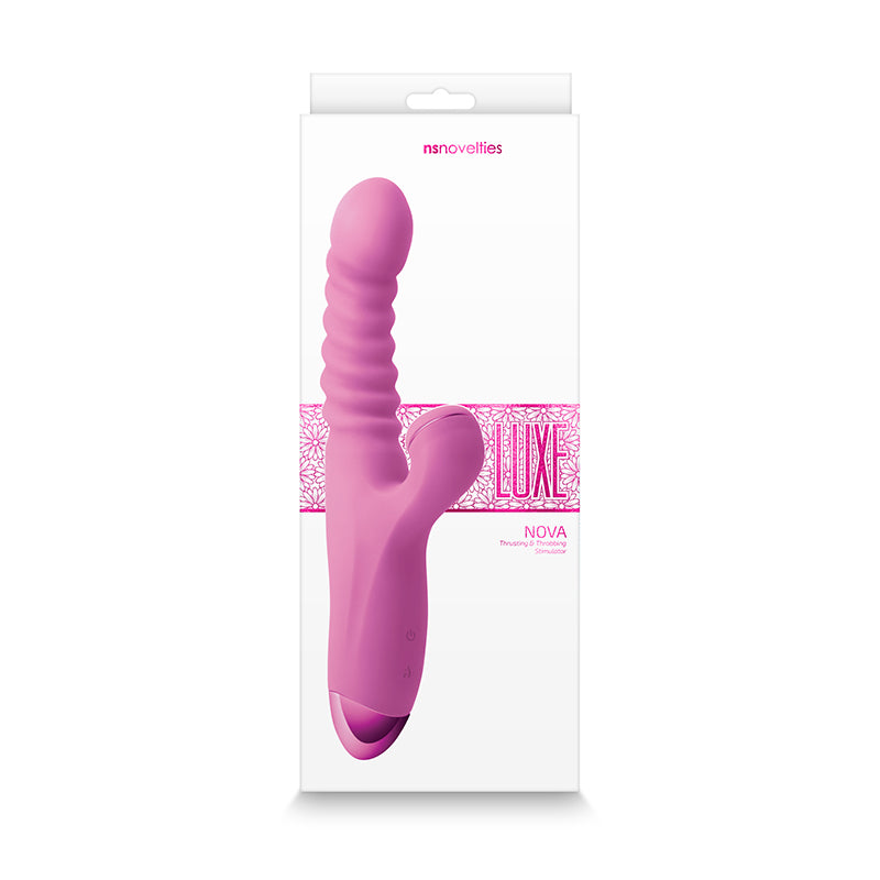 Luxe Nova Rechargeable Thrusting & Throbbing Stimulator Pink