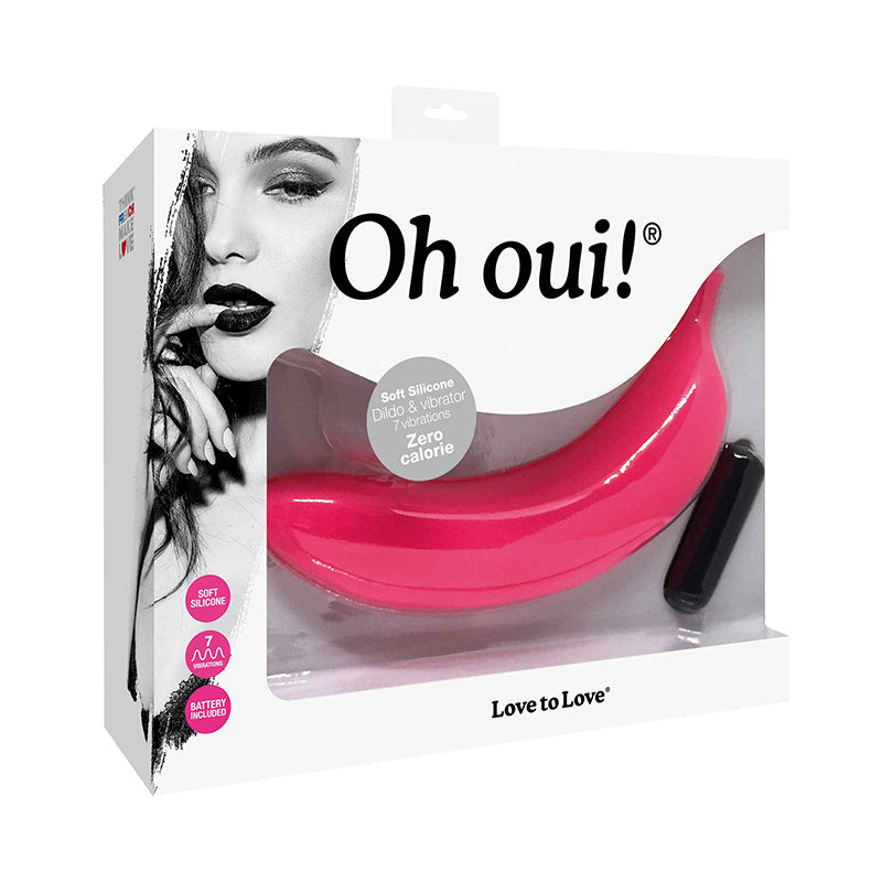 Love to Love Oh Oui Silicone Banana Vibrator Pink