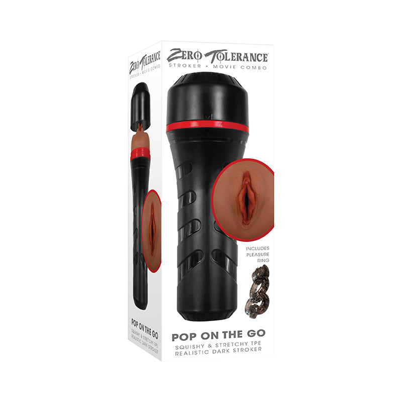 Zero Tolerance Pop On The Go Realistic Vagina Stroker Brown