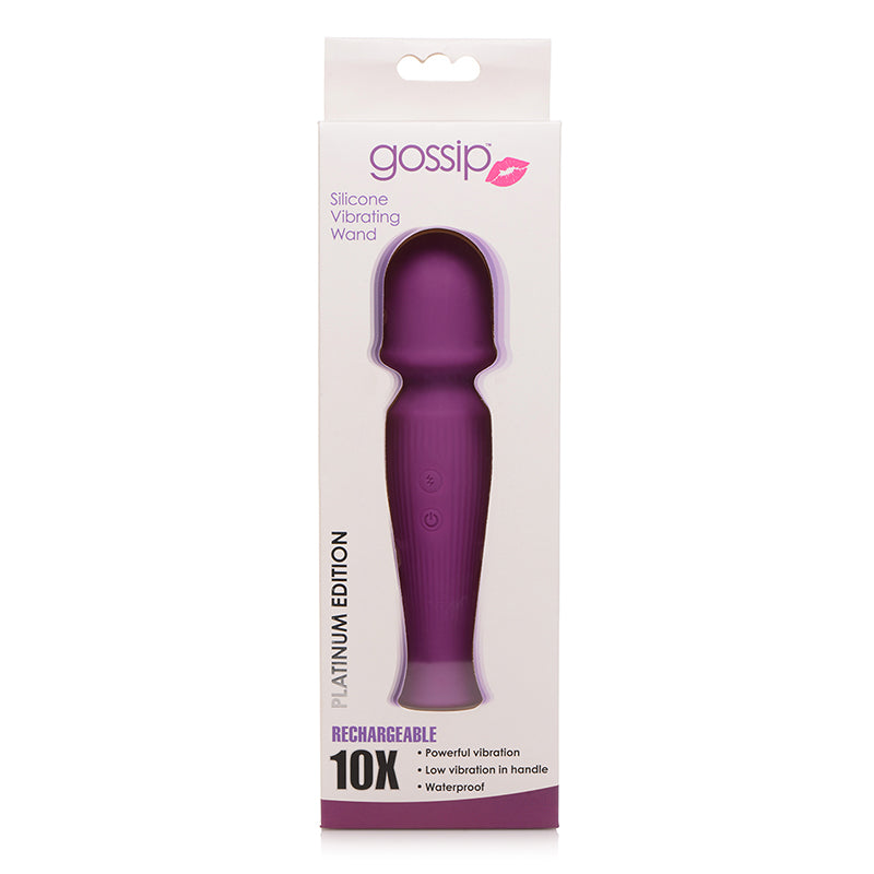 Curve Toys Gossip Rechargeable Silicone Wand Vibrator Violet