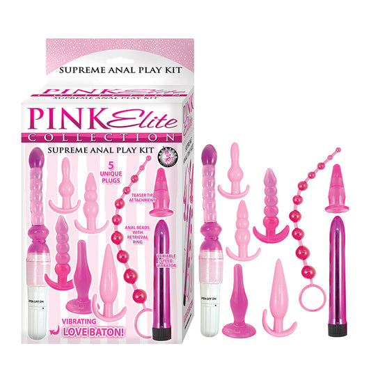 Pink Elite Collection Supreme Anal Play Kit Pink