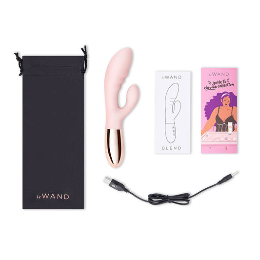 Le Wand Blend Rechargeable Double-Motor Silicone Rabbit Vibrator Rose Gold