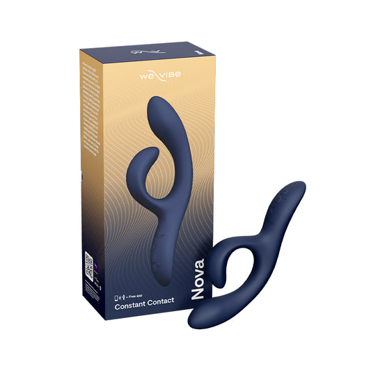 Vibrador de conejo de silicona flexible recargable We-Vibe Nova 2 azul medianoche