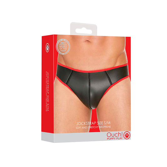 Ouch! Puppy Play Neoprene Jockstrap Red S/M