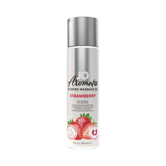 JO Aromatix Strawberry Massage Oil 4 oz.