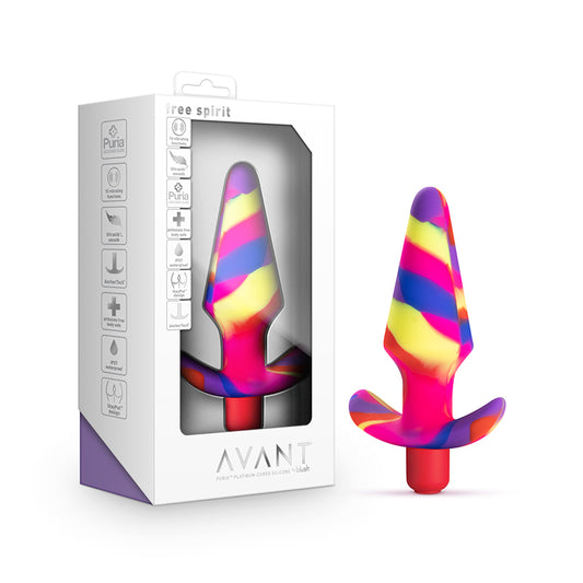Plug anal vibrador de silicona Blush Avant Free Spirit Scarlet