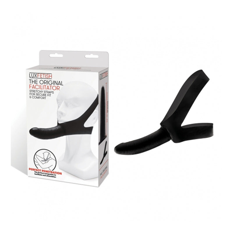 Lux Fetish The Original Facilitator Chin Strap-On Black