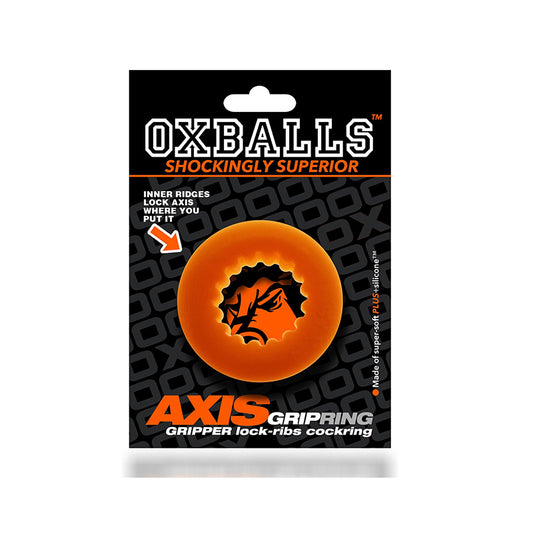 Anillo para el pene Oxballs Axis Rib Griphold Naranja Hielo
