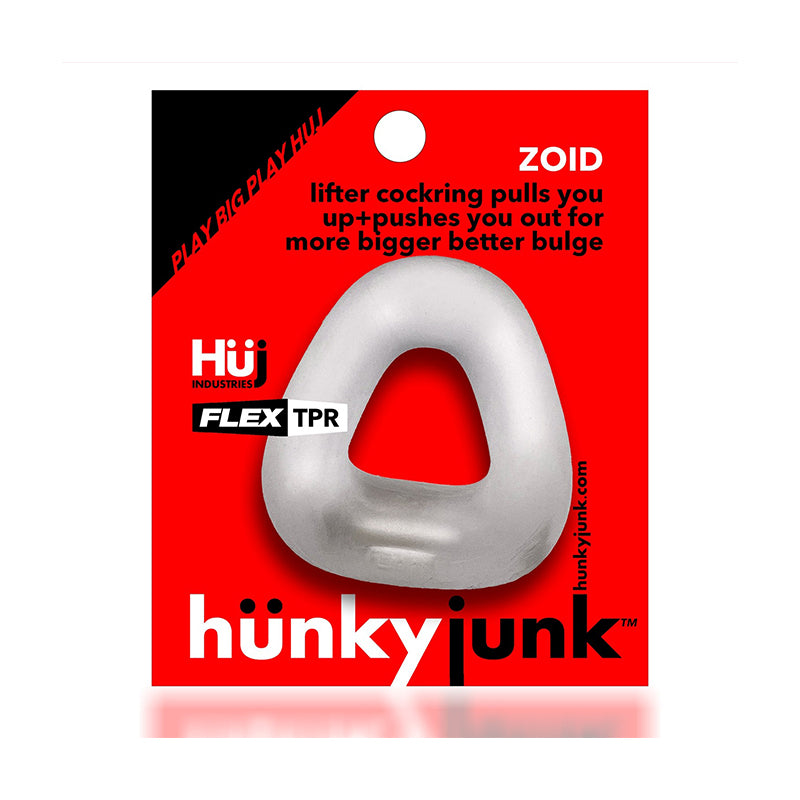 Anillo para el pene Hunkyjunk Zoid Trapezoid Lifter Clear Ice