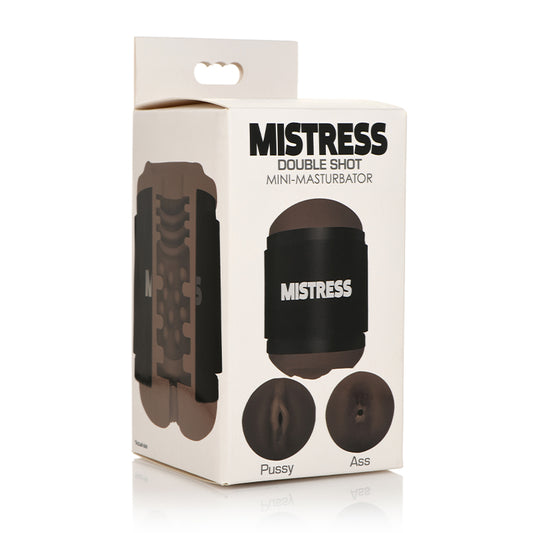 Curve Toys Mistress Double Shot Mini Masturbador Coño y Culo Oscuro